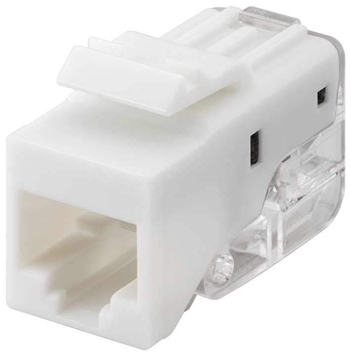 Goobay Keystone modul RJ45 CAT 5e, UTP, 100 MHz 18,11 mm bred, RJ45-stik (8P8C) i gruppen COMPUTERTILBEHØR / Kabler og adaptere / Netværkskabler / Adaptere og samlemuffer hos TP E-commerce Nordic AB (C40351)