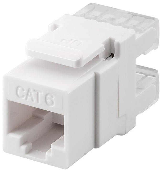 Goobay Keystone modul RJ45 CAT 6, UTP, 250 MHz 16,7 mm bred, RJ45-stik (8P8C) i gruppen COMPUTERTILBEHØR / Kabler og adaptere / Netværkskabler / Adaptere og samlemuffer hos TP E-commerce Nordic AB (C40352)