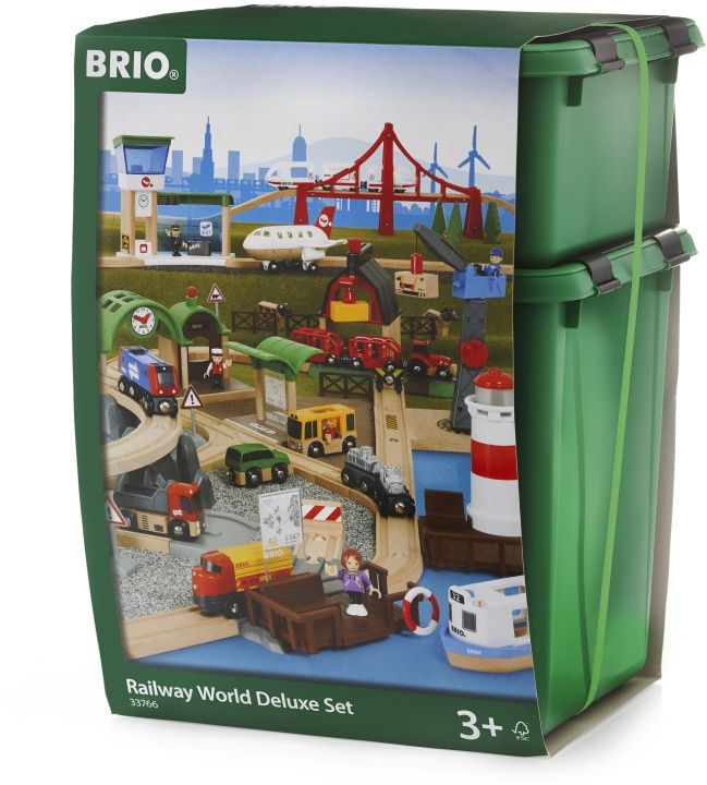 BRIO 33766 - World Deluxe Järnvägsset i gruppen LEGETØJ, BØRN & BABY / Legetøj / Bygge legesager / Brio togbaner hos TP E-commerce Nordic AB (C40395)