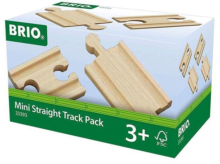 BRIO 33393 - Raka skenor, extra korta, 4st billede