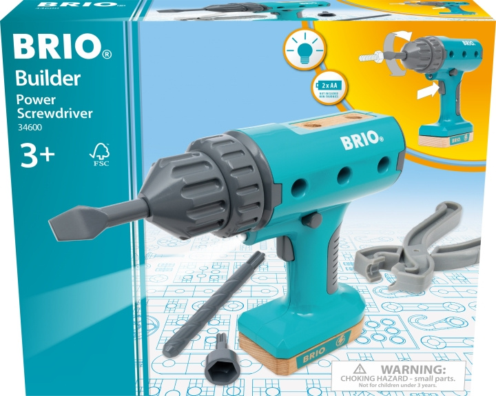 BRIO Builder 34600 - Batteridriven skruvdragare i gruppen LEGETØJ, BØRN & BABY / Legetøj / Bygge legesager / Klodser hos TP E-commerce Nordic AB (C40465)