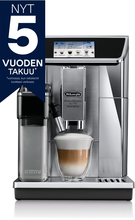 Delonghi Primadonna Elite Experience ECAM650.85.MS -kahviautomaatti i gruppen HJEM, HUS & HAVE / Husholdningsapparater / Kaffe og espresso / Kaffemaskiner hos TP E-commerce Nordic AB (C40860)