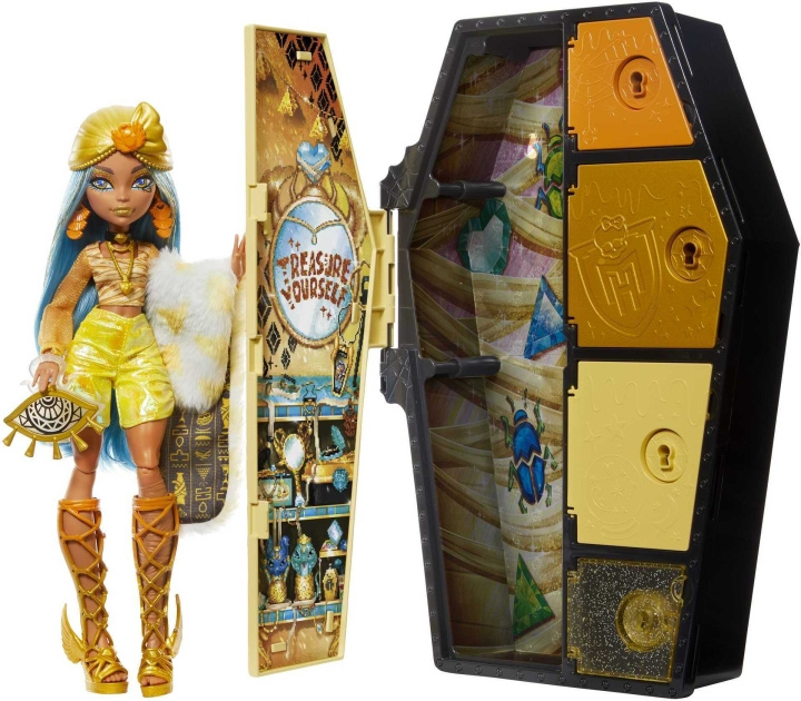 Monster High - Skulltimate Secrets: Fearidescent edition Cleo De Nile - muotinukke i gruppen LEGETØJ, BØRN & BABY / Legetøj / Docks og tilbehør hos TP E-commerce Nordic AB (C40975)