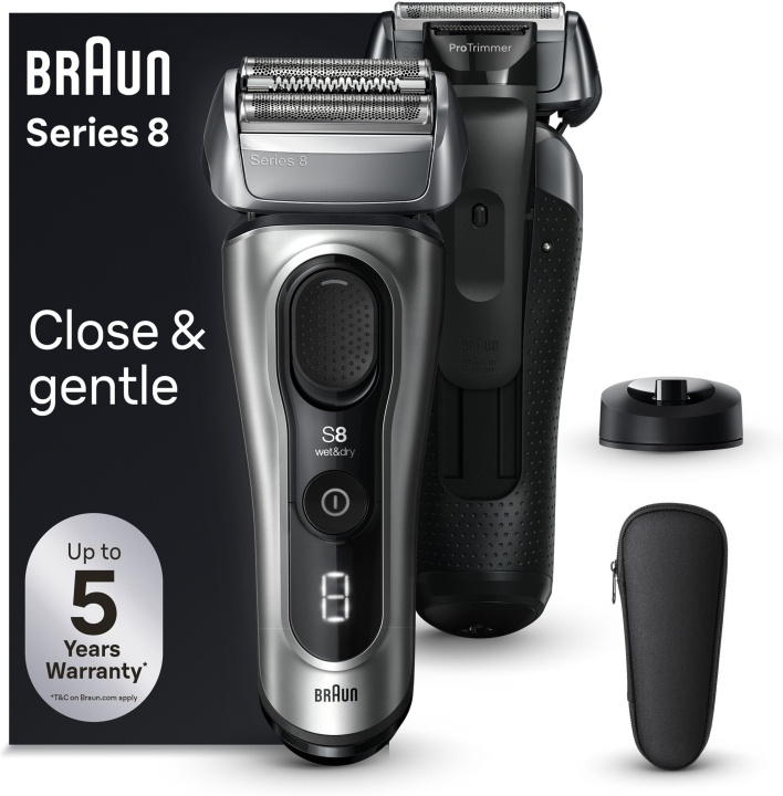 Braun Sølv Shaver 8517s i gruppen SKØNHED & HELSE / Hår og styling / Barbering og trimning / Barbermaskiner hos TP E-commerce Nordic AB (C40978)