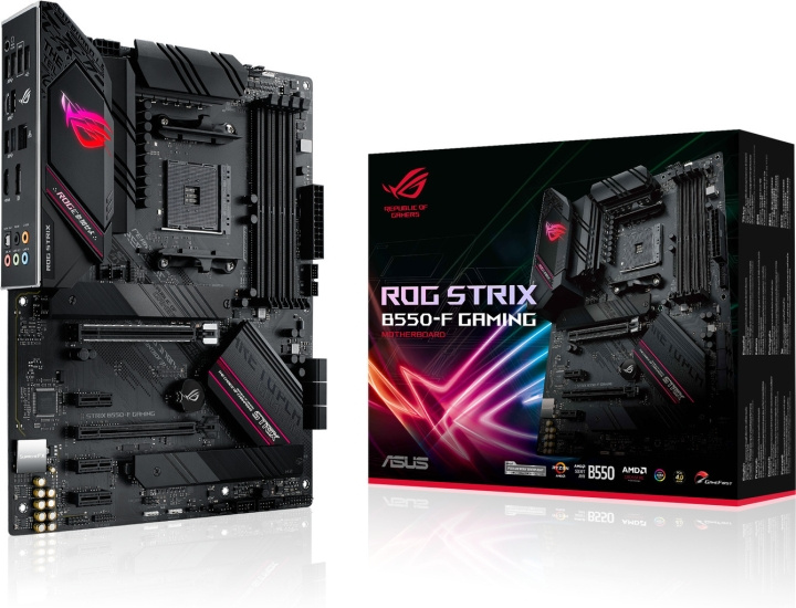 Asus ROG STRIX B550-F GAMING AM4 ATX-emolevy i gruppen COMPUTERTILBEHØR / Computerkomponenter / Bundkort hos TP E-commerce Nordic AB (C41028)