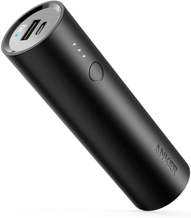 Anker PowerCore 5000 -varavirtalähde, 5000 mAh, musta i gruppen SMARTPHONES & TABLETS / Opladere og kabler / Powerbanks hos TP E-commerce Nordic AB (C41041)