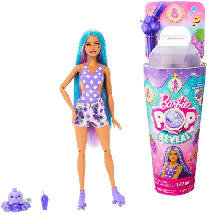 Barbie Pop Reveal Grape Fizz - muotinukke i gruppen LEGETØJ, BØRN & BABY / Legetøj / Docks og tilbehør hos TP E-commerce Nordic AB (C41120)
