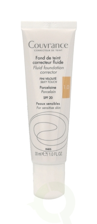 Avene Couvrance Fluid Foundation Corrector SPF20 30 ml #1.0 Porcelain i gruppen SKØNHED & HELSE / Makeup / Makeup ansigt / Foundation hos TP E-commerce Nordic AB (C41239)
