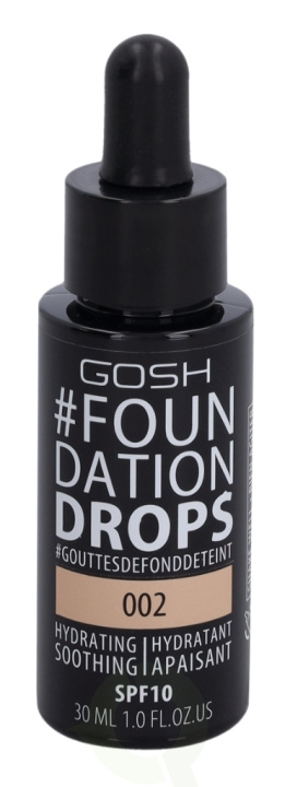 Gosh Foundation Drops SPF10 30 ml #002 Ivory i gruppen SKØNHED & HELSE / Makeup / Makeup ansigt / Foundation hos TP E-commerce Nordic AB (C41482)