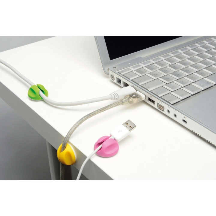 D-LINE Kabelclips 2x Rosa 2x Gul 2x Grön i gruppen HJEMMEELEKTRONIK / Kabler og adaptere / Kabelhåndtering hos TP E-commerce Nordic AB (C41960)