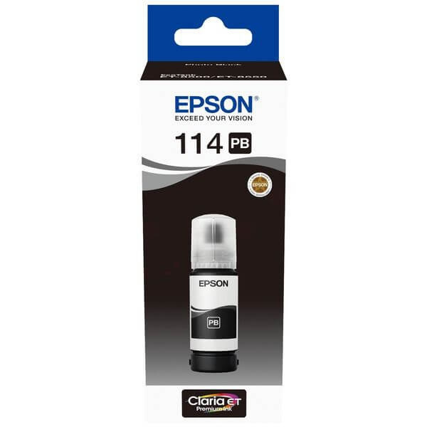 Epson Ink C13T07B140 114 Photo Black Ecotank i gruppen COMPUTERTILBEHØR / Printere og tilbehør / Blæk og toner / Blækpatroner / Epson hos TP E-commerce Nordic AB (C42034)