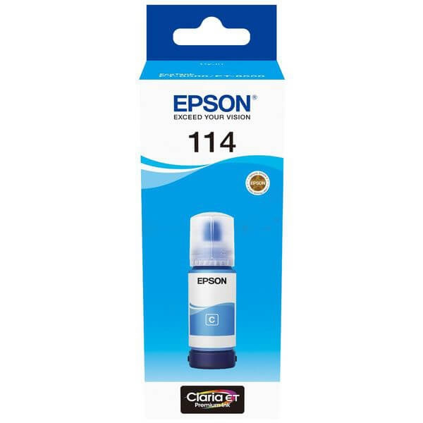 Epson Ink C13T07B240 114 Cyan Ecotank i gruppen COMPUTERTILBEHØR / Printere og tilbehør / Blæk og toner / Blækpatroner / Epson hos TP E-commerce Nordic AB (C42035)