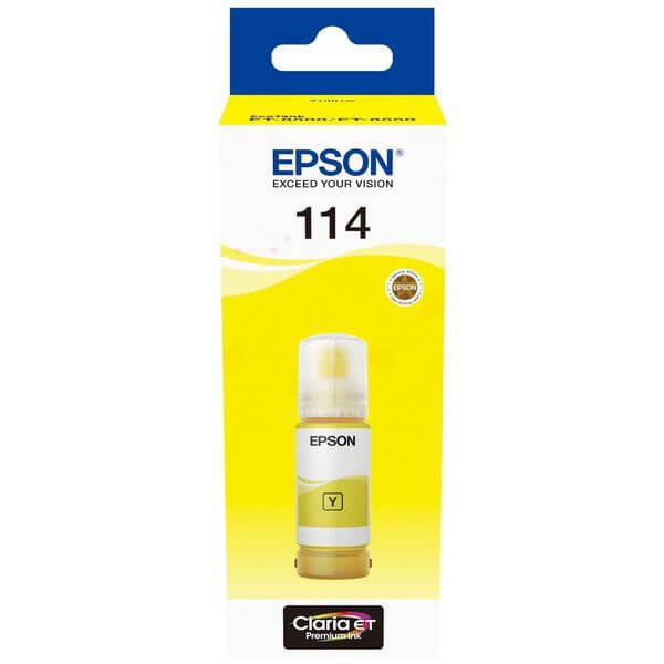 Epson Ink C13T07B440 114 Yellow Ecotank i gruppen COMPUTERTILBEHØR / Printere og tilbehør / Blæk og toner / Blækpatroner / Epson hos TP E-commerce Nordic AB (C42037)