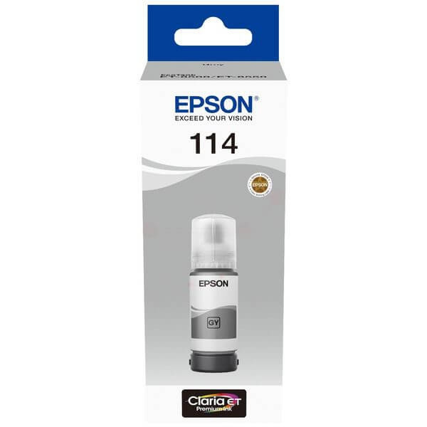 Epson Ink C13T07B540 114 Grey Ecotank i gruppen COMPUTERTILBEHØR / Printere og tilbehør / Blæk og toner / Blækpatroner / Epson hos TP E-commerce Nordic AB (C42038)