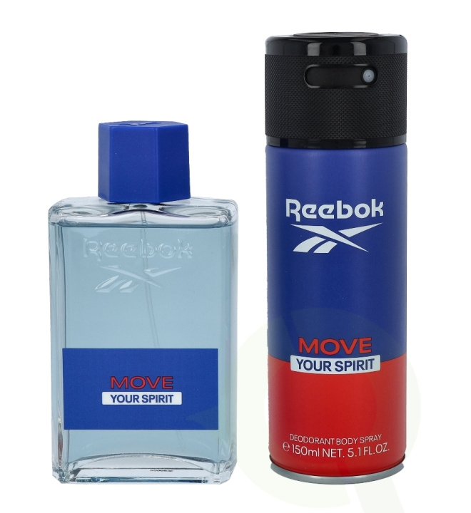 Reebok Move Your Spirit Men Giftset 250 ml, Edt Spray 100ml/Body Spray 150ml i gruppen SKØNHED & HELSE / Gaveæske / Gaveæske til ham hos TP E-commerce Nordic AB (C42305)
