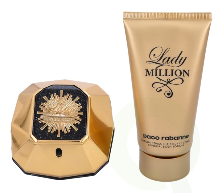 Paco Rabanne Lady Million Fabulous Giftset 125 ml, Edp Intense Spray 50ml/Body Lotion 75ml i gruppen SKØNHED & HELSE / Gaveæske / Gaveæske til hende hos TP E-commerce Nordic AB (C42360)