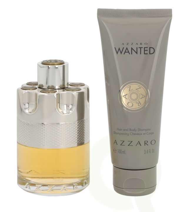 Azzaro Wanted Giftset 200 ml, Edt Spray 100ml/Hair & Body Shampoo 100ml i gruppen SKØNHED & HELSE / Gaveæske / Gaveæske til ham hos TP E-commerce Nordic AB (C42387)