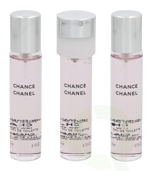 Chanel Chance Eau Tendre Giftset 60 ml, 3x Edt Spray Refill 20Ml - Twist and Spray i gruppen SKØNHED & HELSE / Gaveæske / Gaveæske til hende hos TP E-commerce Nordic AB (C42431)