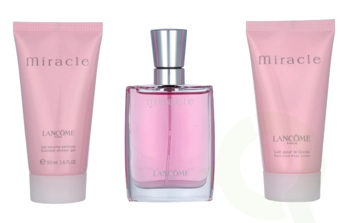 Lancome Miracle Femme Giftset 130 ml Edp Spray 30ml/Body Lotion 50ml/Shower Gel 50ml i gruppen SKØNHED & HELSE / Gaveæske / Gaveæske til hende hos TP E-commerce Nordic AB (C42569)