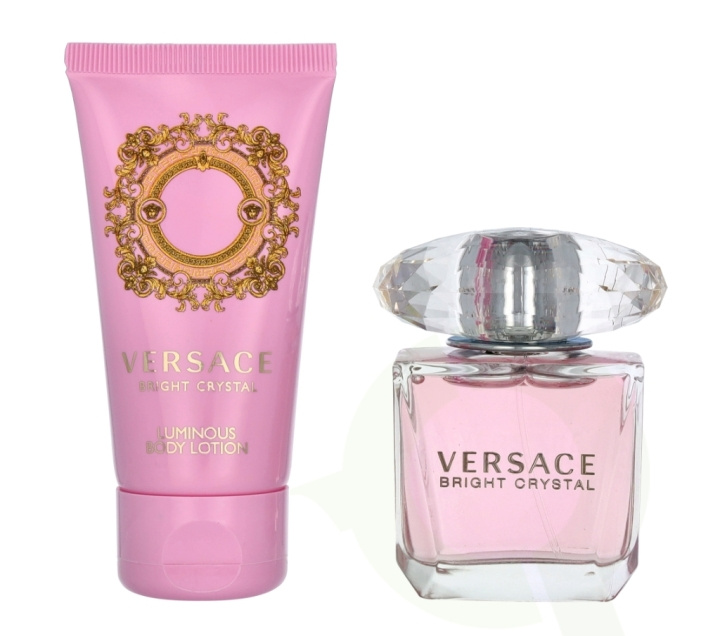 Versace Bright Crystal Giftset 80 ml, Edt Spray 30ml/Body Lotion 50ml i gruppen SKØNHED & HELSE / Gaveæske / Gaveæske til hende hos TP E-commerce Nordic AB (C42573)