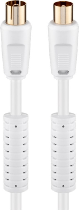 Goobay Antennekabel med ferrit (80 dB), dobbelt afskærmet koaksial-stik > koaksial-hunstik (fuldt afskærmet), 5 m i gruppen HJEMMEELEKTRONIK / Kabler og adaptere / Antennekabler og tilbehør / Antenne kabler hos TP E-commerce Nordic AB (C42632)