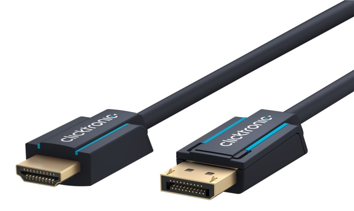 ClickTronic Adapterkabel för aktiv DisplayPort™ till HDMI™ (4K/60Hz) Premiumkabel | 1x DisplayPort™-kontakt >> 1x HDMI™-kontakt | 1,0 m | 4K @ 60 Hz i gruppen COMPUTERTILBEHØR / Kabler og adaptere / DisplayPort / Kabler hos TP E-commerce Nordic AB (C42664)