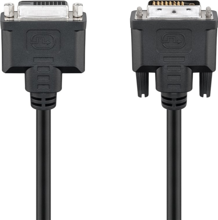 Goobay DVI-D Full HD-forlængerkabel Dual Link, forniklet DVI-D-stik dual link (24 + 1 ben) > DVI-D-hunstik Dual-Link (24+1 pin), 2 m i gruppen COMPUTERTILBEHØR / Kabler og adaptere / DVI / Kabler hos TP E-commerce Nordic AB (C42733)