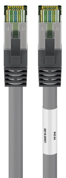 Goobay RJ45 (CAT 6A, 500 MHz) patchkabel med CAT 8.1 S/FTP råkabel, grå 99,9 % iltfri kobberleder (OFC), AWG 24, halogenfri kabelkappe (LSZH), 7.5 m i gruppen COMPUTERTILBEHØR / Kabler og adaptere / Netværkskabler / Cat8 hos TP E-commerce Nordic AB (C42892)