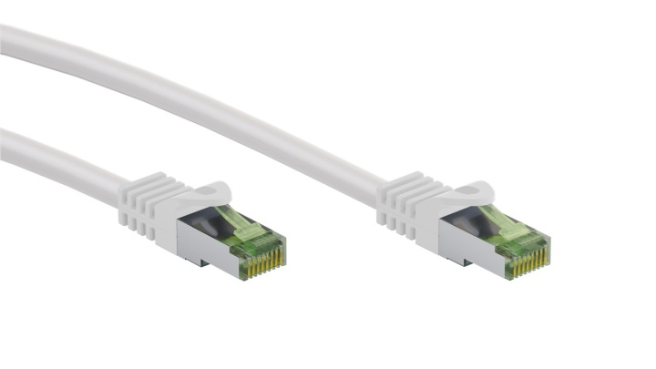 Goobay RJ45 netværkskabel med CAT 8.1 S/FTP råkabel, AWG 26, hvid kobberleder, LSZH halogenfri kabelkappe, RJ45-stik (CAT 6A), 7.5 m i gruppen COMPUTERTILBEHØR / Kabler og adaptere / Netværkskabler / Cat8 hos TP E-commerce Nordic AB (C43048)