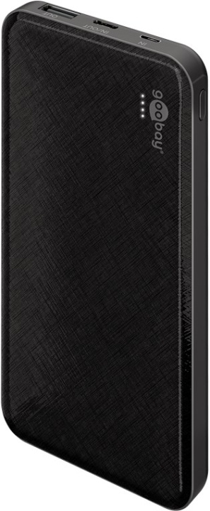 Goobay Powerbank Slimline 10.000 mAh kraftfulde 10.000 mAh i et praktisk og kompakt design med status-LED\'er i gruppen SMARTPHONES & TABLETS / Opladere og kabler / Powerbanks hos TP E-commerce Nordic AB (C43121)