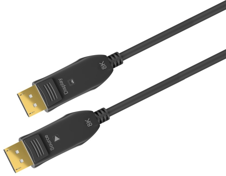Goobay Optisk DisplayPort™ hybrid-kabel 2.0 (AOC), forgyldt DisplayPort™ stik > DisplayPort™ stik, 10 m i gruppen COMPUTERTILBEHØR / Kabler og adaptere / DisplayPort / Kabler hos TP E-commerce Nordic AB (C43134)