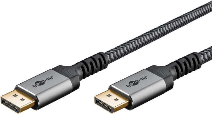 Goobay DisplayPort-kabel, DP 1.4, 1 m, Sharkskin Grey DisplayPort™ stik > DisplayPort™ stik i gruppen COMPUTERTILBEHØR / Kabler og adaptere / DisplayPort / Kabler hos TP E-commerce Nordic AB (C43150)