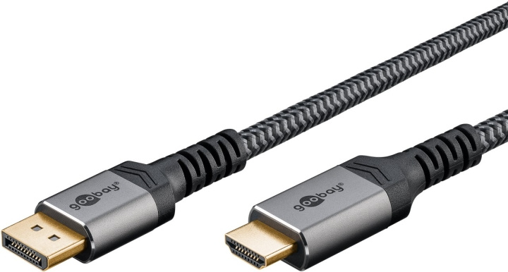 Goobay DisplayPort™ til HDMI™-kabel, 1 m, Sharkskin Grey DisplayPort™ stik > HDMI™ stik (type A) i gruppen COMPUTERTILBEHØR / Kabler og adaptere / DisplayPort / Kabler hos TP E-commerce Nordic AB (C43154)
