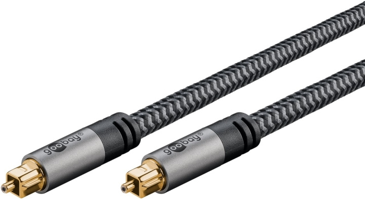 Goobay TOSLINK-kabel, 2 m, Sharkskin Grey Toslink-hanstik > Toslink-hanstik i gruppen HJEMMEELEKTRONIK / Kabler og adaptere / Audio Digital hos TP E-commerce Nordic AB (C43159)