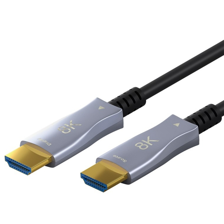 Goobay Optisk hybrid ultrahøjhastigheds HDMI™-kabel med Ethernet (AOC) højhastighedskabel, 8K @ 6Hz/ 4K @ 120 Hz, til lange transmissionsafstande, 10 m billede