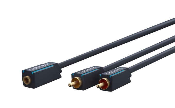 ClickTronic 3,5 mm AUX till RCA-adapterkabel, stereo Premium-kabel | 2x cinch-kontakt 1x 3,5 mm jackuttag | 0,1 m | OFC innerledare i gruppen HJEMMEELEKTRONIK / Kabler og adaptere / RCA / Kabler hos TP E-commerce Nordic AB (C43417)