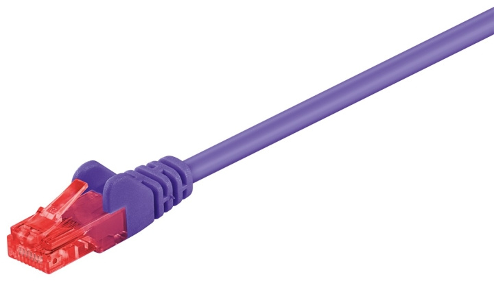 Goobay Netværkskabel CAT 6, U/UTP, violet kobberbeklædt aluminiumleder (CCA), 0.25 m i gruppen COMPUTERTILBEHØR / Kabler og adaptere / Netværkskabler / Cat6 hos TP E-commerce Nordic AB (C43567)