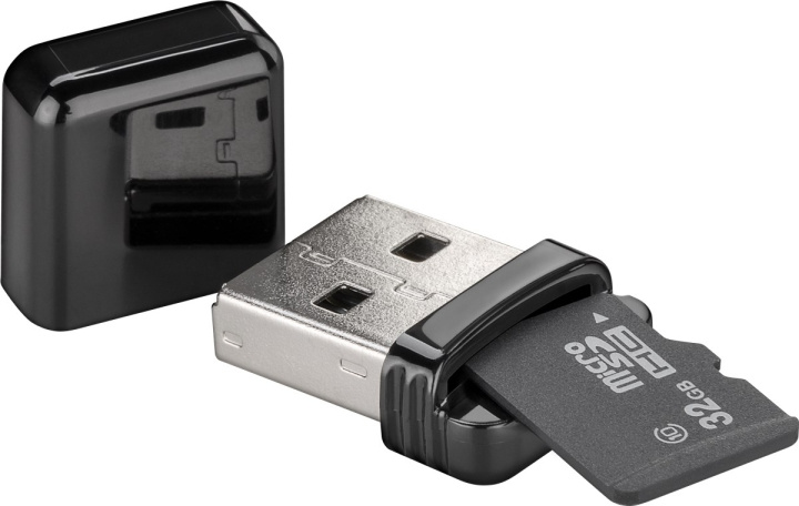 Goobay Kortläsare, USB 2.0 för läsning av microSD-minneskortsformat i gruppen HJEMMEELEKTRONIK / Lagringsmedier / Hukommelseskortlæser hos TP E-commerce Nordic AB (C43969)