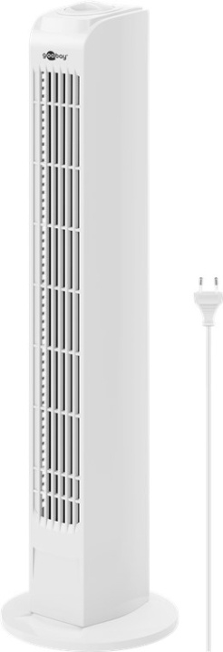 Goobay Tornfläkt oscillerande, tyst kolonnfläkt med nätkabel, vit i gruppen HJEM, HUS & HAVE / Ventilator & Klima apparater / Tårn ventilator hos TP E-commerce Nordic AB (C43983)