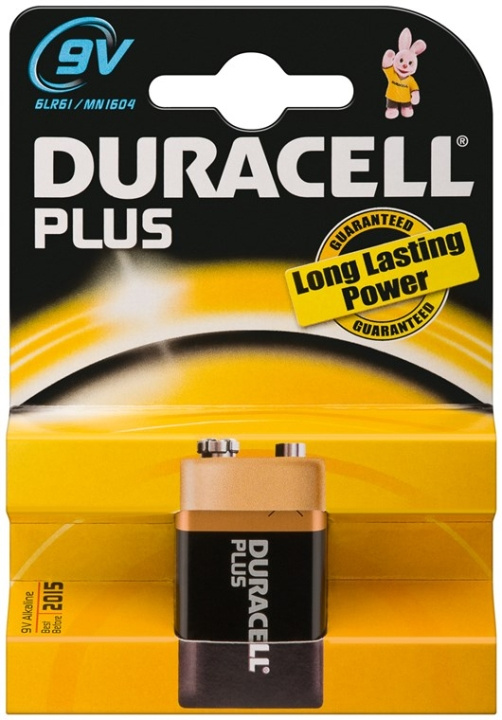 Duracell 6LR61/6LP3146/9 V Block (MN1604) batteri, 1 st. blister alkaliskt manganbatteri, 9 V i gruppen HJEMMEELEKTRONIK / Batterier og opladere / Batterier / 9V hos TP E-commerce Nordic AB (C43995)
