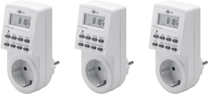 Goobay Set med 3, digital timer Lättanvänd digital timer i gruppen HJEM, HUS & HAVE / Elektricitet & Belysning / Timer hos TP E-commerce Nordic AB (C44049)