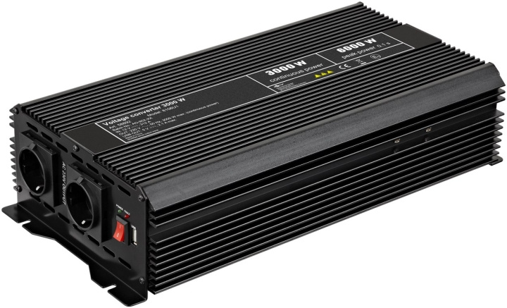 Goobay Spänningsomvandlare DC/AC (12 V - 230 V/3000 W) USB omvandlar 12 V DC till 230 V AC i gruppen HJEM, HUS & HAVE / Elektricitet & Belysning / Transformere hos TP E-commerce Nordic AB (C44070)