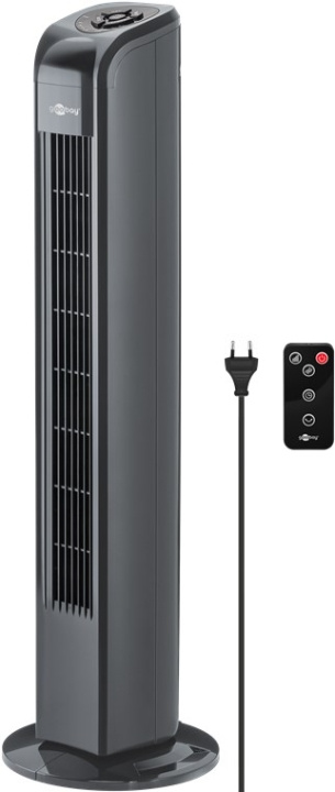Goobay Tornfläkt med fjärrkontroll oscillerande, tyst kolonnfläkt med nätkabel, antracit i gruppen HJEM, HUS & HAVE / Ventilator & Klima apparater / Tårn ventilator hos TP E-commerce Nordic AB (C44079)