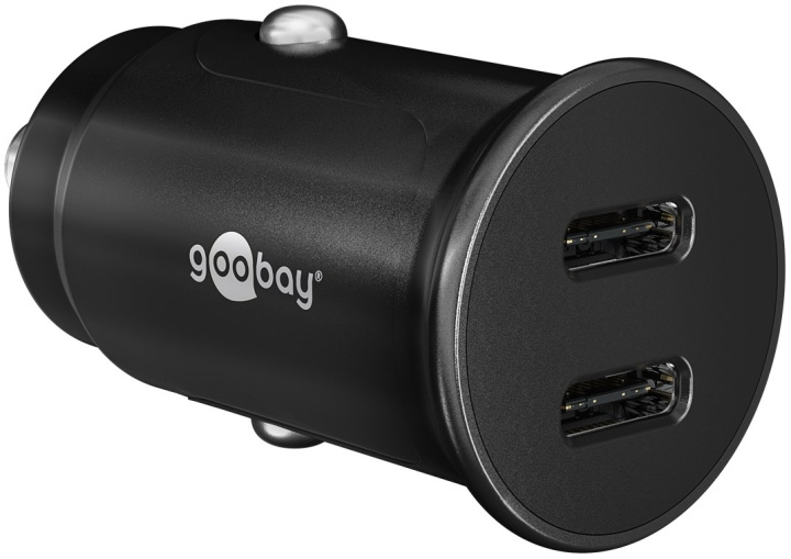 Goobay Dual-USB-C™ PD (Power Delivery) Auto Fast Charger (30 W) 30 W (12/24 V)lämplig för enheter med USB-C™ (Ström Delivery), såsom iPhone 12 i gruppen SMARTPHONES & TABLETS / Opladere og kabler / Bilopladere / Bilopladere Type C hos TP E-commerce Nordic AB (C44082)