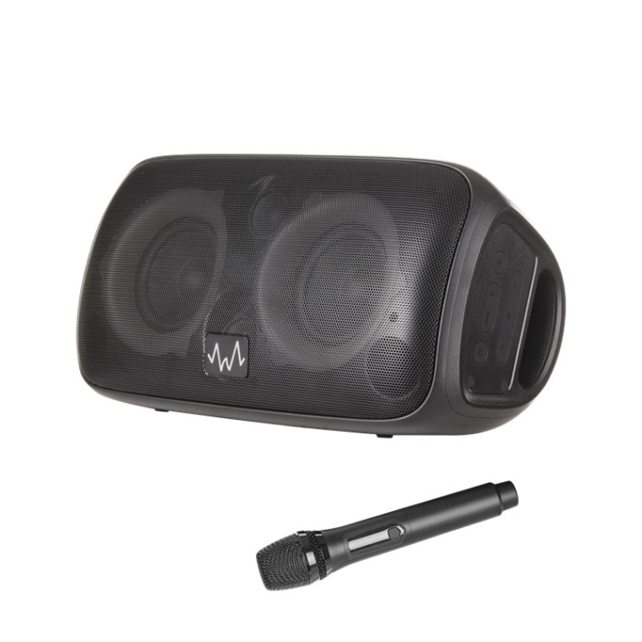 Waveaudio Wave Partyhögtalare bärbar Bluetooth-högtalare med mikrofon och LED-lampor för musiknjutning när som helst, var som helst i gruppen HJEMMEELEKTRONIK / Lyd & billede / Højttalere & tilbehør / Bluetooth-højttalere / Bærbare højttalere hos TP E-commerce Nordic AB (C44087)