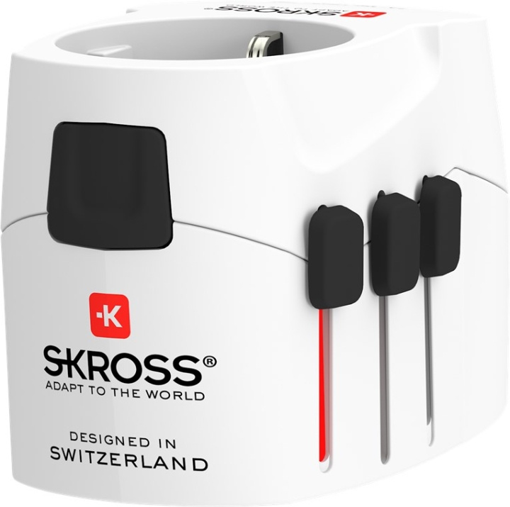 SKROSS Pro Light USB Världen lämplig för jordade och ojordade enheter (2- och 3-polig) i gruppen HJEM, HUS & HAVE / Elektricitet & Belysning / Rejseadaptere hos TP E-commerce Nordic AB (C44097)