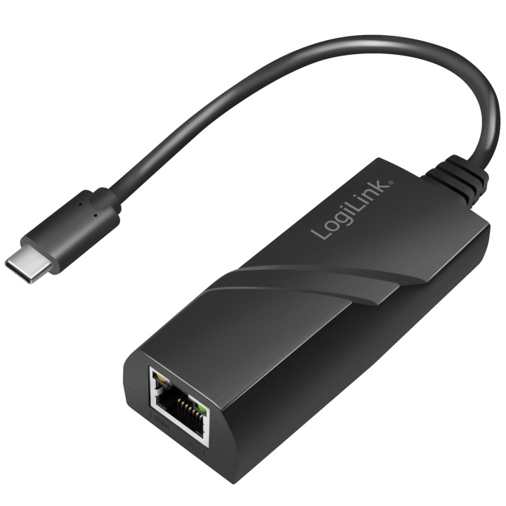 LogiLink USB-C -> Nätverksuttag RJ45 Gigabit i gruppen COMPUTERTILBEHØR / Kabler og adaptere / USB / USB-C hos TP E-commerce Nordic AB (C44263)