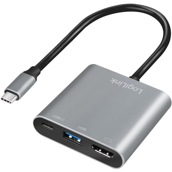 LogiLink USB-C -> HDMI/USB-A/USB-C PD 4K/60Hz i gruppen COMPUTERTILBEHØR / Kabler og adaptere / USB / USB-C hos TP E-commerce Nordic AB (C44264)