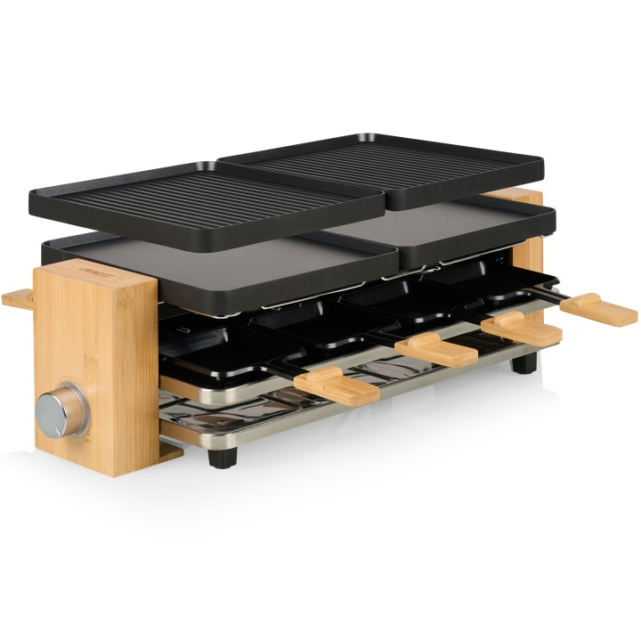 Princess Raclette Pure 8 Bamboo 162918 i gruppen HJEM, HUS & HAVE / Husholdningsapparater / Brødristere & Sandwich Makers / Bordgrill & Raclette hos TP E-commerce Nordic AB (C44277)