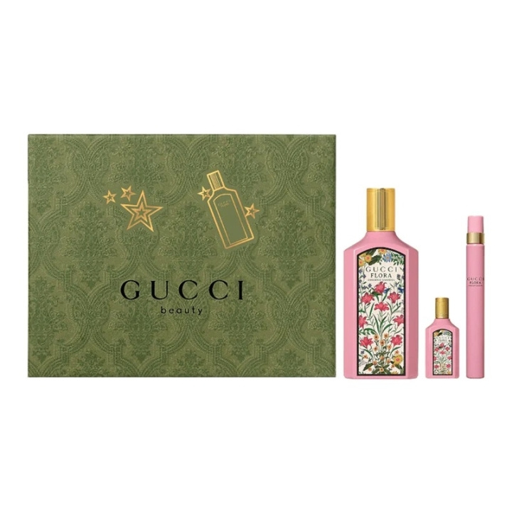 Gucci Giftset Gucci Flora Gorgeous Gardenia Edp 100ml + Edp 10ml + Edp 5ml i gruppen SKØNHED & HELSE / Gaveæske / Gaveæske til hende hos TP E-commerce Nordic AB (C44311)